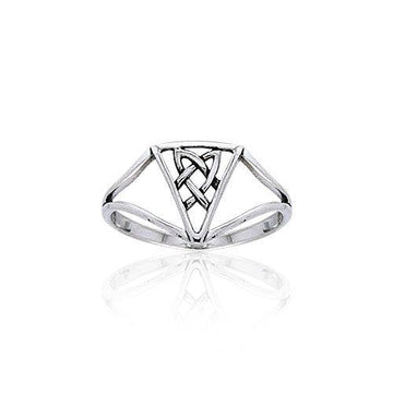 Celtic Triquetra Knot Sterling Silver Ring TRI398 - Jewelry